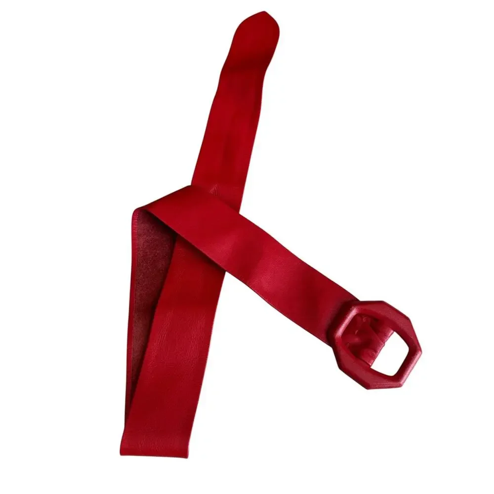 Vintage Axiom Red Leather Cinch Belt M